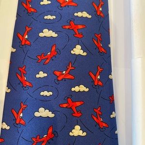 Sweet Hermes Silk Tie Blue "Duty Free" Rare